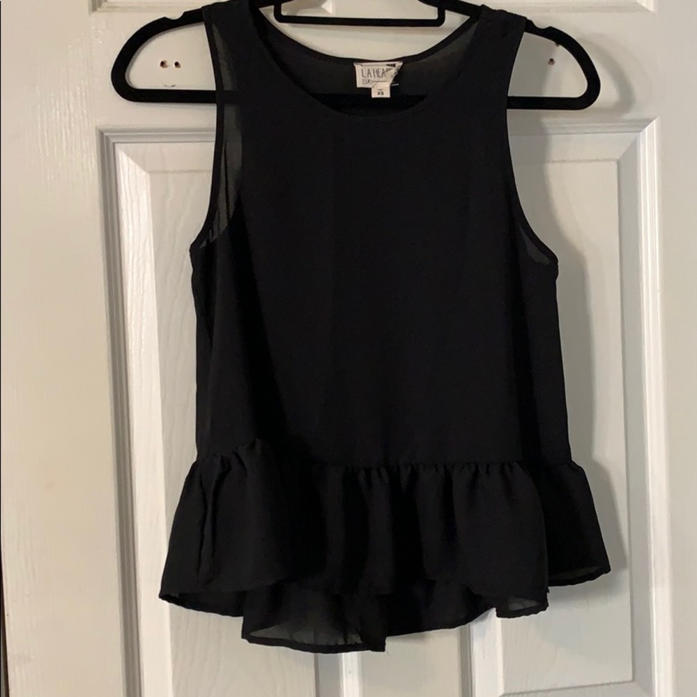 Black LA Hearts top